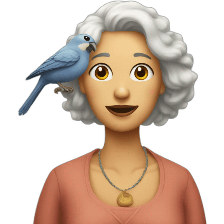 Bird lady emoji