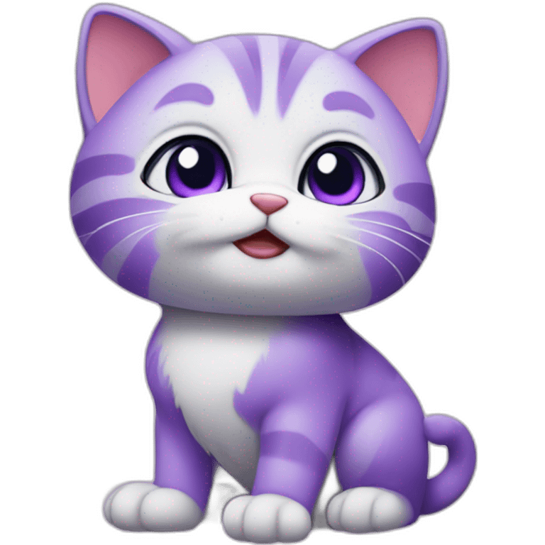 cute animatronic baby purple cat emoji