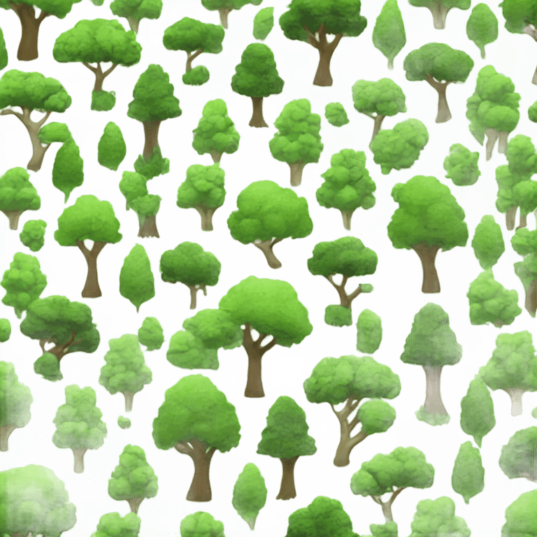 Liza frank style trees emoji