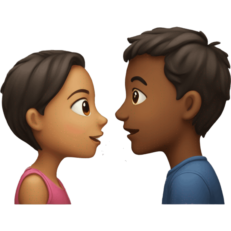 Girl and boy kissing emoji