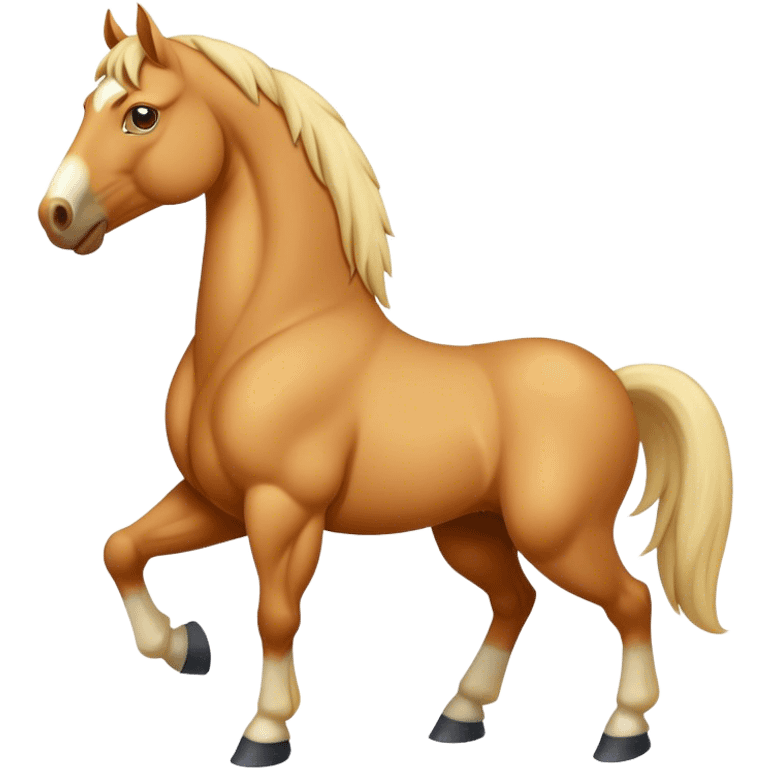 Tan horse with body ￼￼ emoji