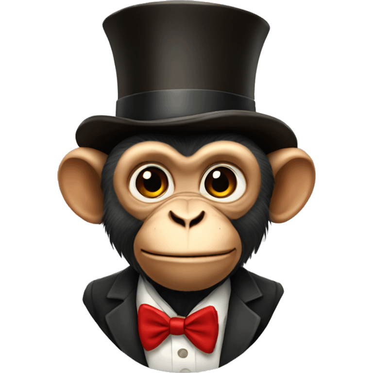 monkey with tophat emoji