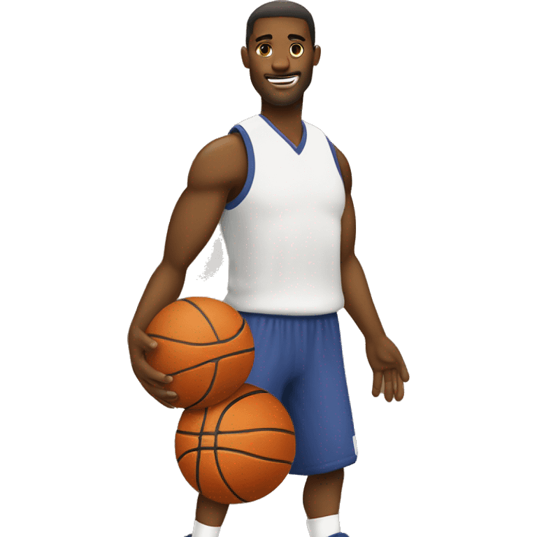 una persona con discapacidad motora, jugando basketball emoji