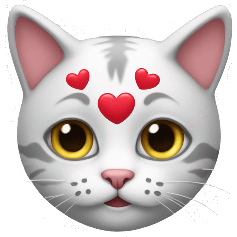 cat with hearts emoji