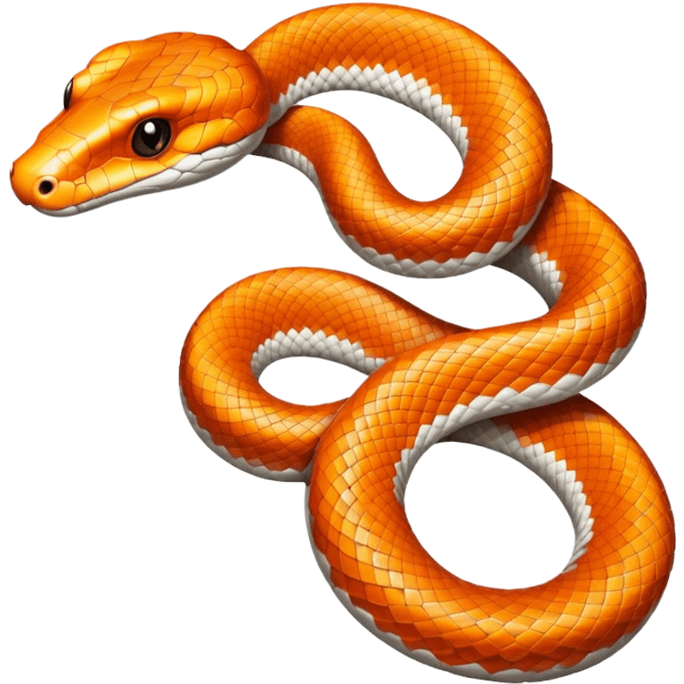 white and orange Boa Snake emoji