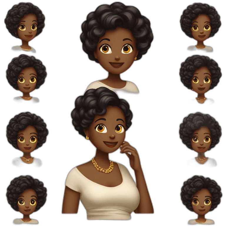 rich black pregnant lady short blackish brownish 4c hair mid 20’s emoji