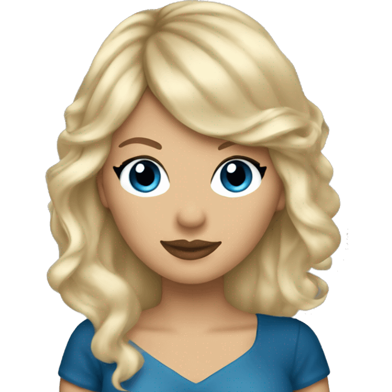 taylor swift gradient blond and blue hair lover theme emoji