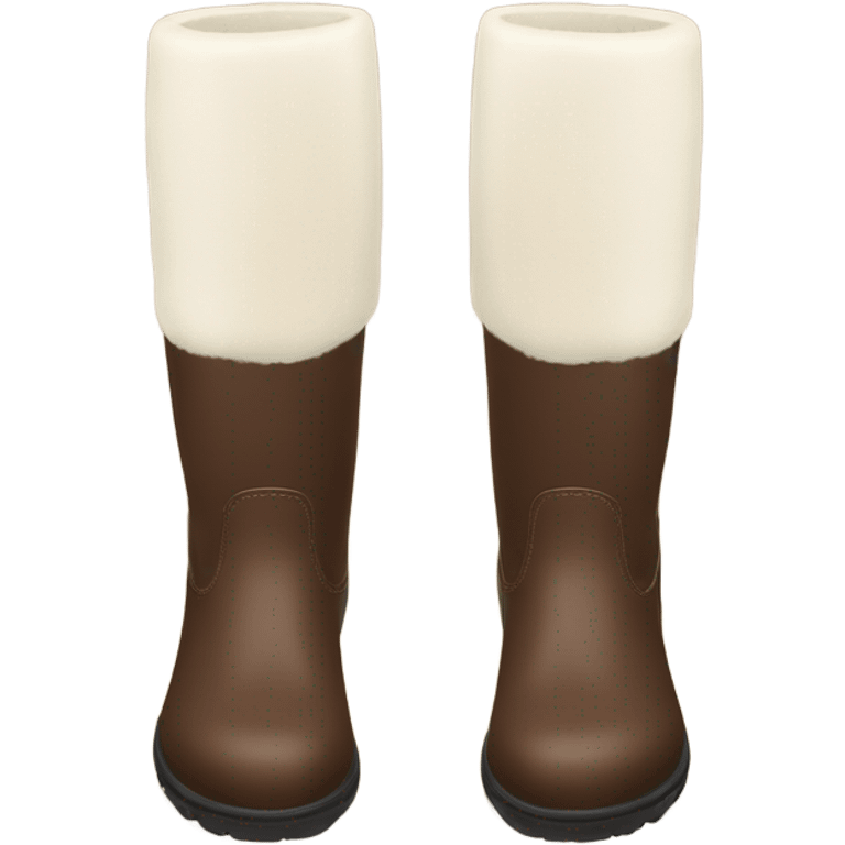 Botas de pelo asthetic color café con leche emoji