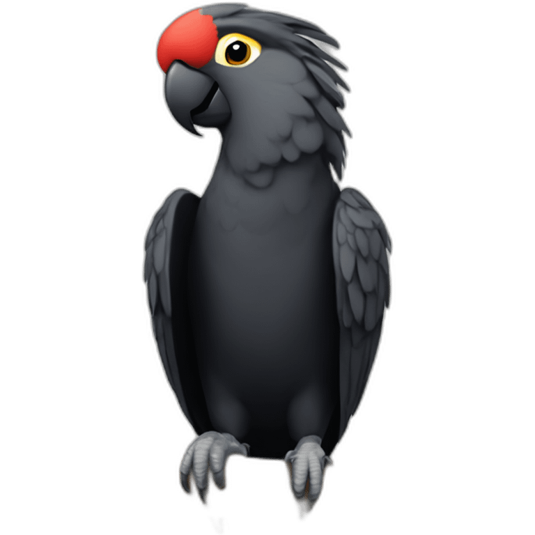 - parrot- cockatoo - black emoji