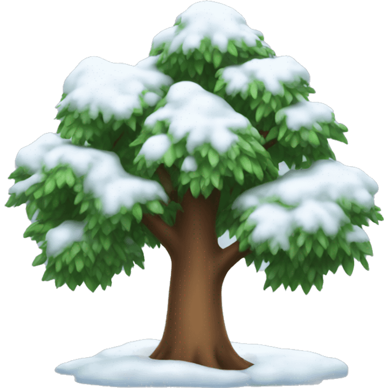 snowy tree emoji