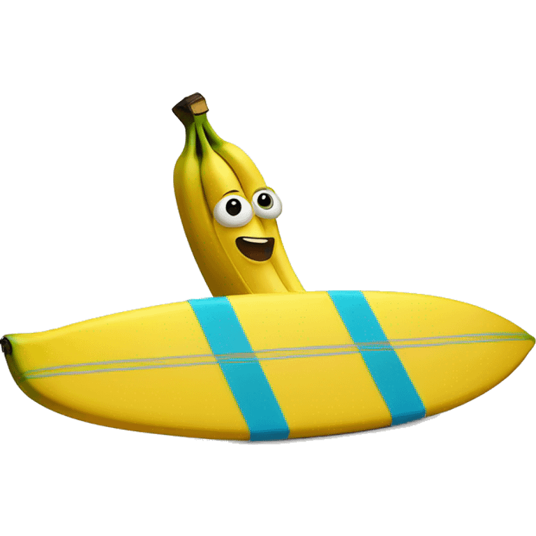 Banana on surfboard  emoji