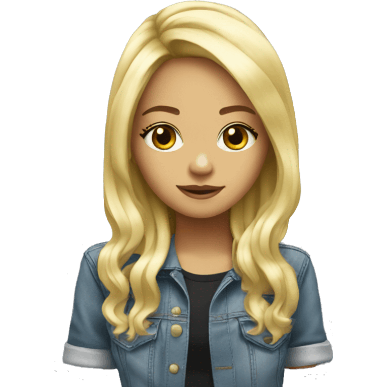 dj cute blonde girl emoji