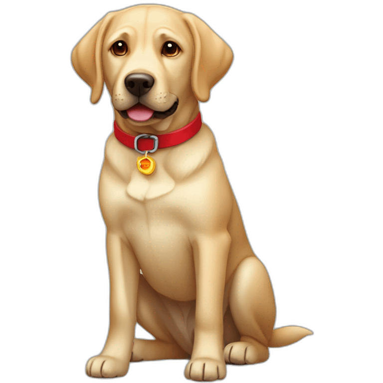 labrador with red collar emoji