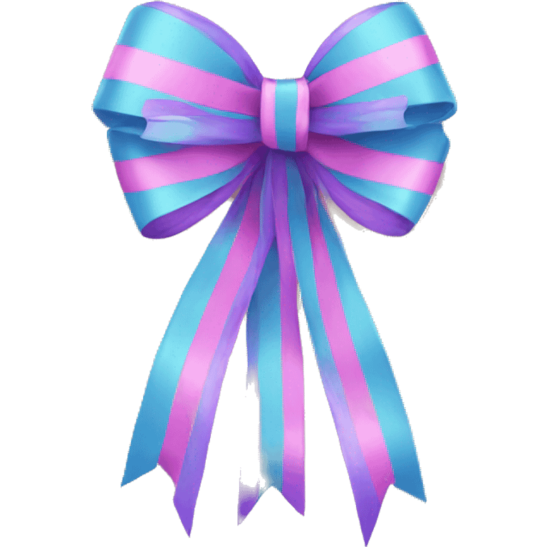 cute bow with long ribbons  emoji