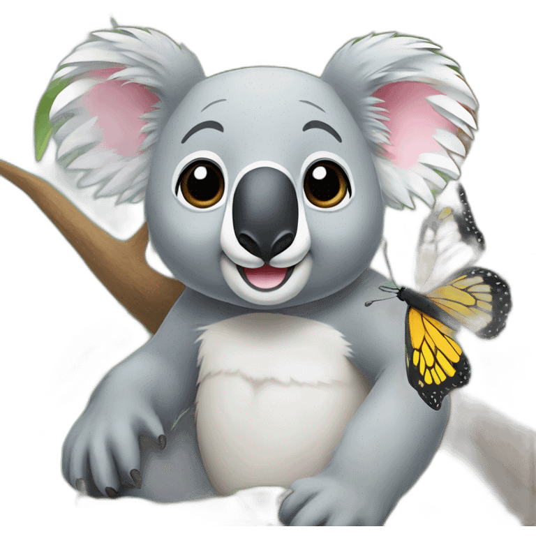 koala and butterfly emoji