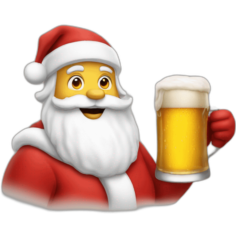 santa with a Taymans beer emoji