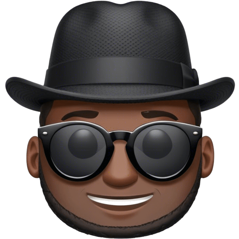 LeBron James sunglasses wearing a derby hat emoji