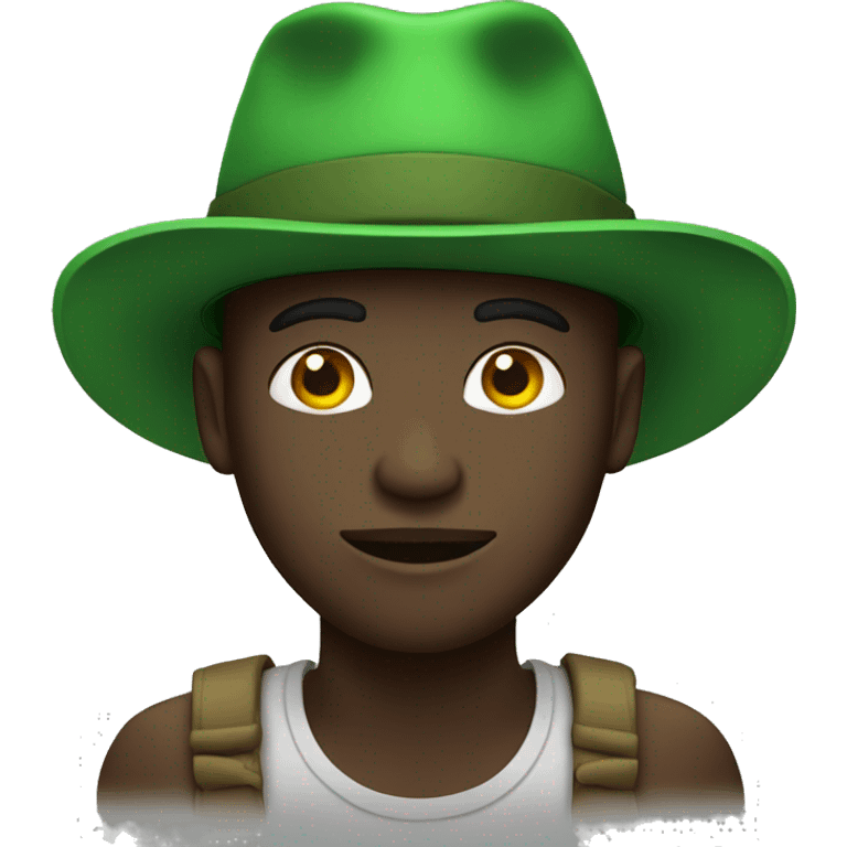 african guy with a green hat emoji