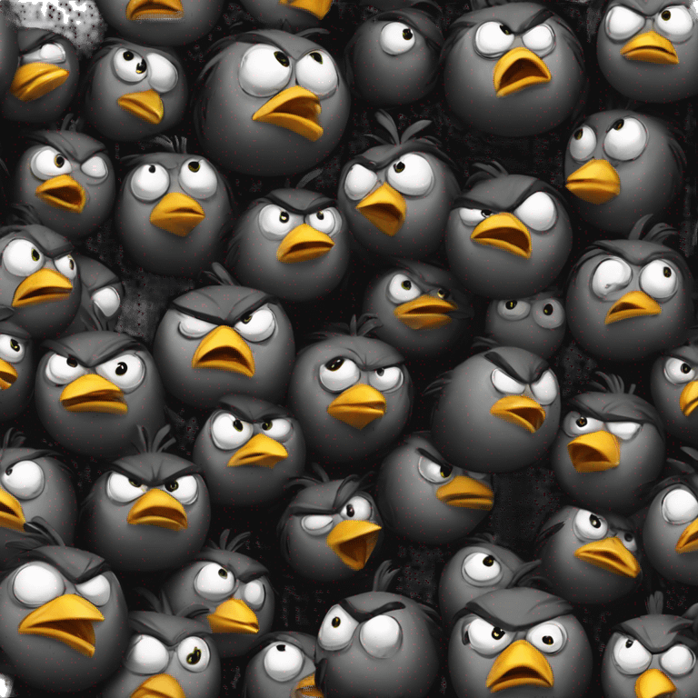 black angry bird emoji