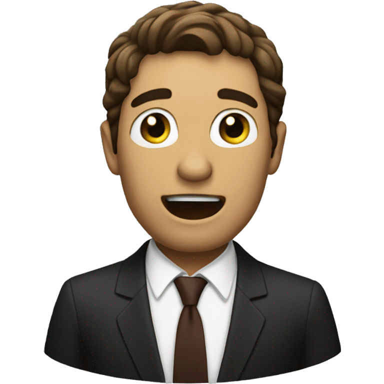 italian man singing with a suit emoji