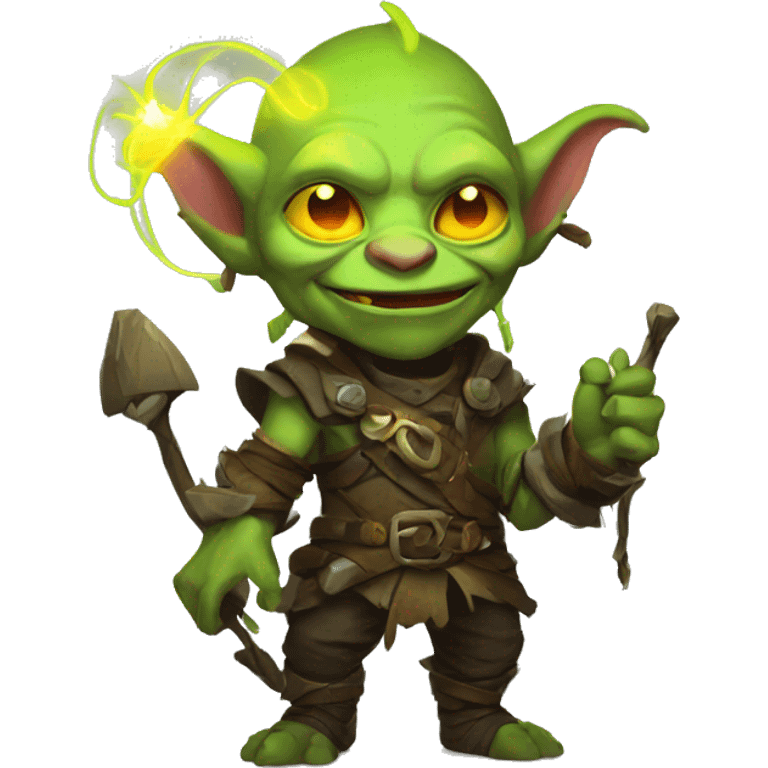 goblin with glowing neon elements emoji