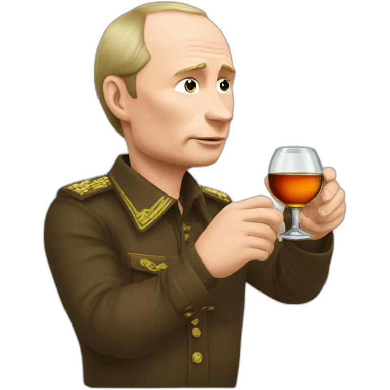 Putin drinking Kizlyar brandy emoji