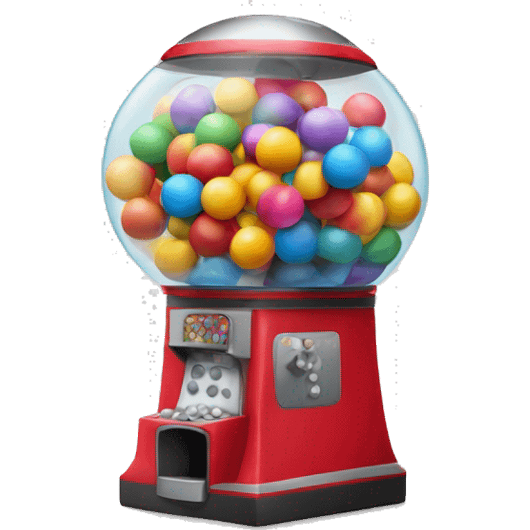 Gumball machine with bowling balls in it emoji