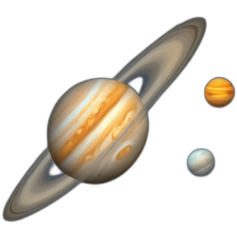 Jupiter and the 4 galileian moons emoji