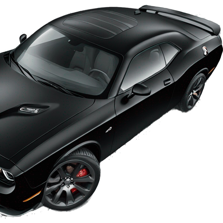 Dodge Challenger black emoji