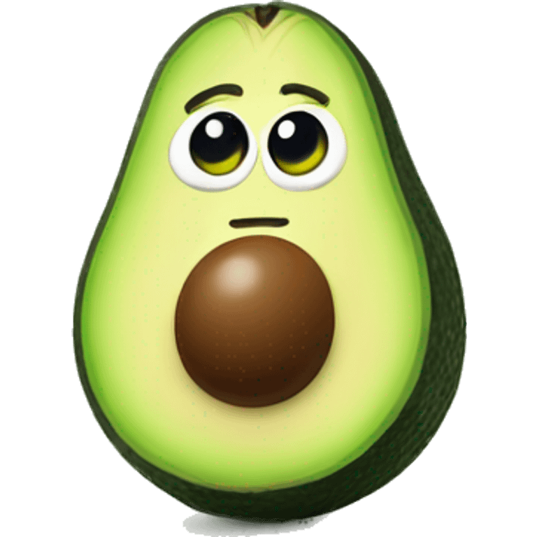 avocado with cute eyes emoji