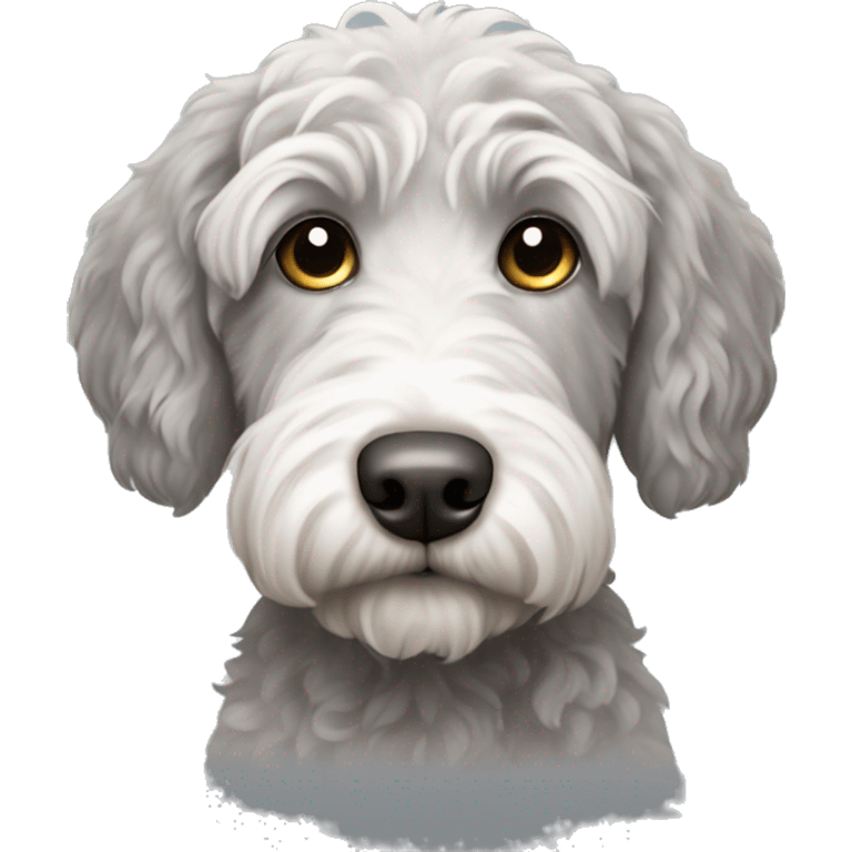 labradoodle grey and white emoji