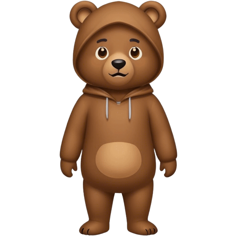 black man wearing a bear costume emoji