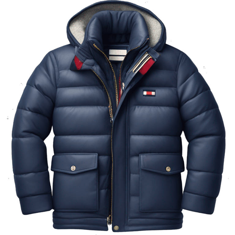 photorealistic tommy hilfiger winter jacket emoji