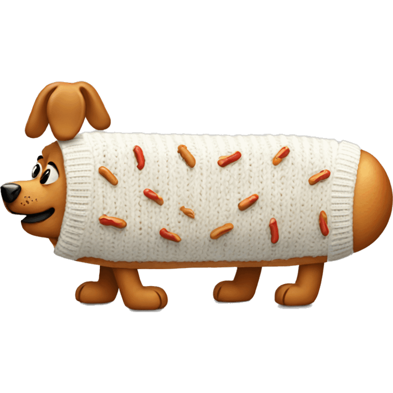 hotdog in a sweater emoji