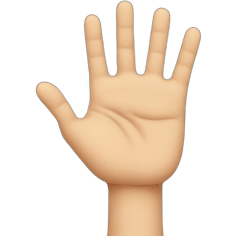 Six fingers hand emoji