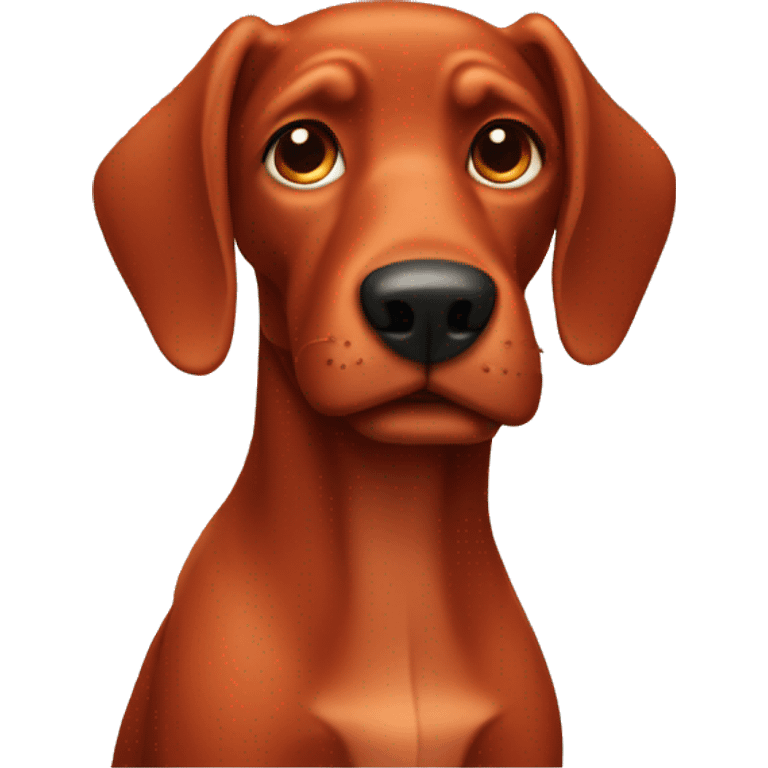 solid red dog with pointed ears emoji