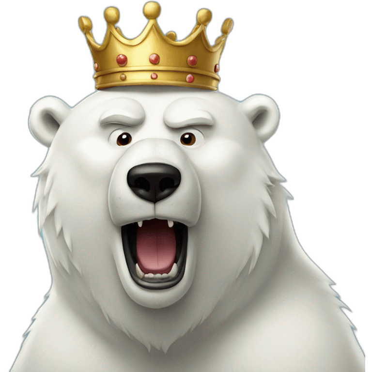 King Polar Bear a little bit mad emoji