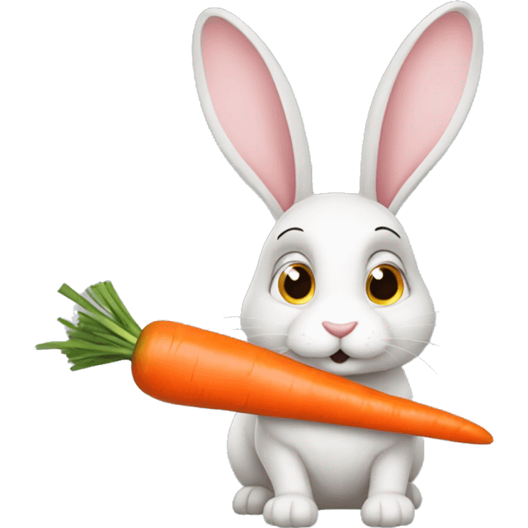 A rabbit in search of carrots  emoji