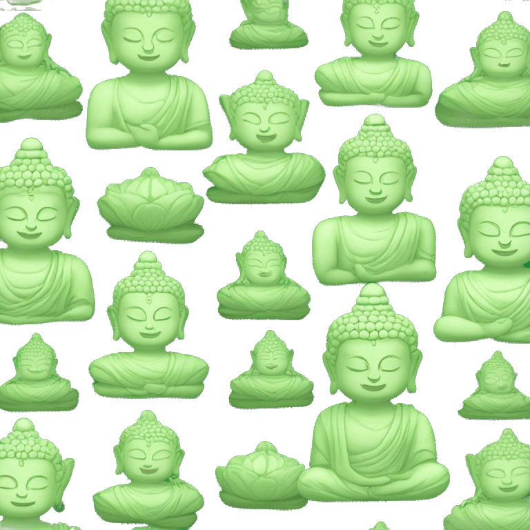 bouddha vert emeraude emoji