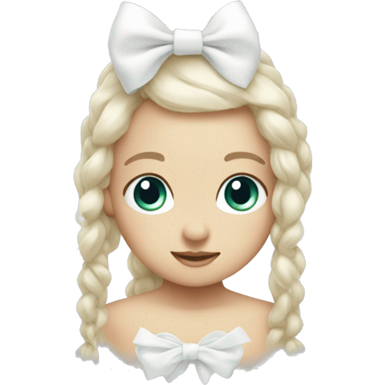 A cute white bow emoji