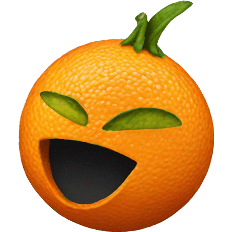 Pealed orange emoji