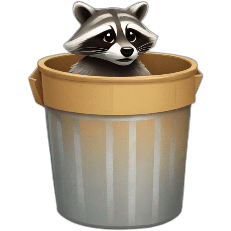 racoon in the trash emoji