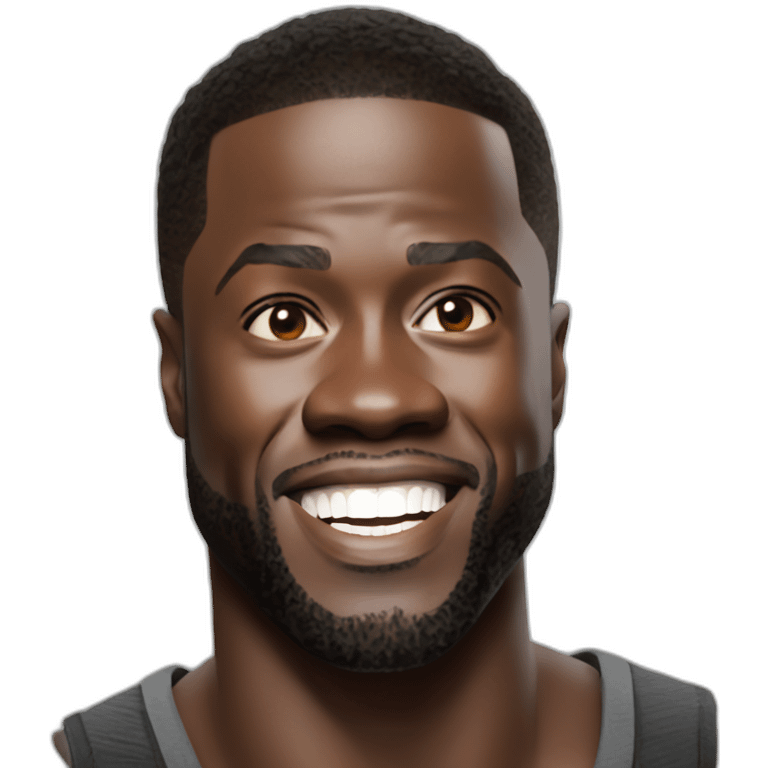 actor kevin hart smug face wearing tee emoji