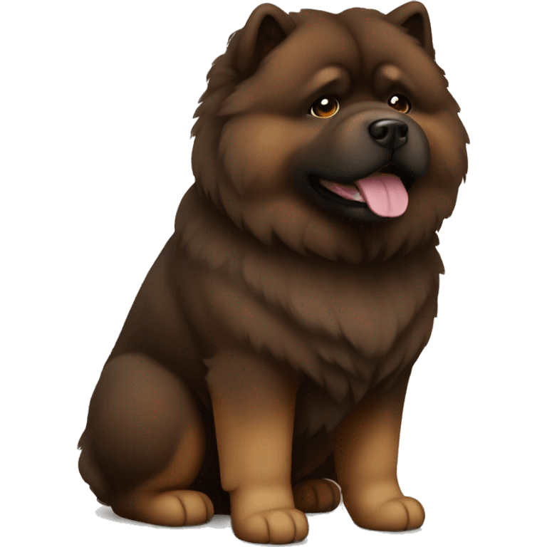 Chowchow dark brown emoji