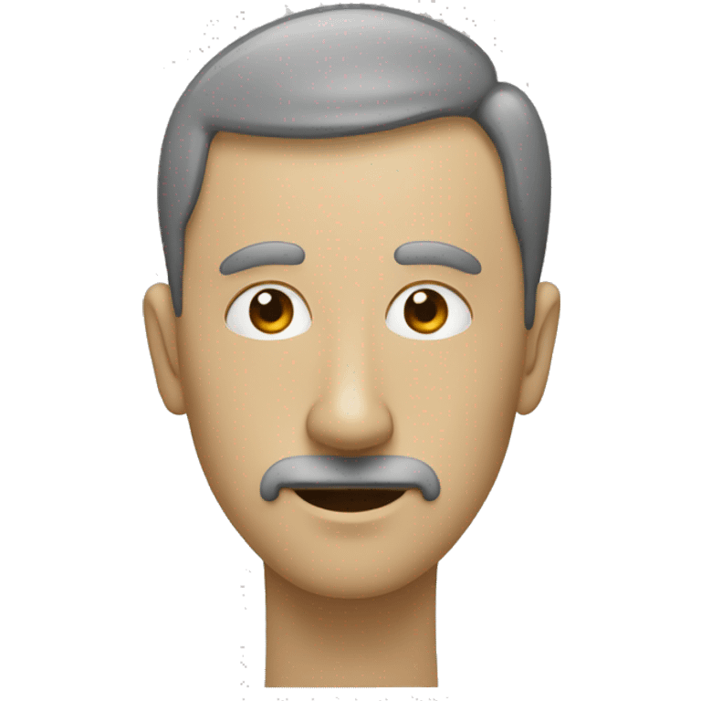 person with a big crooked nose, grey pappus, tan, partially bold emoji