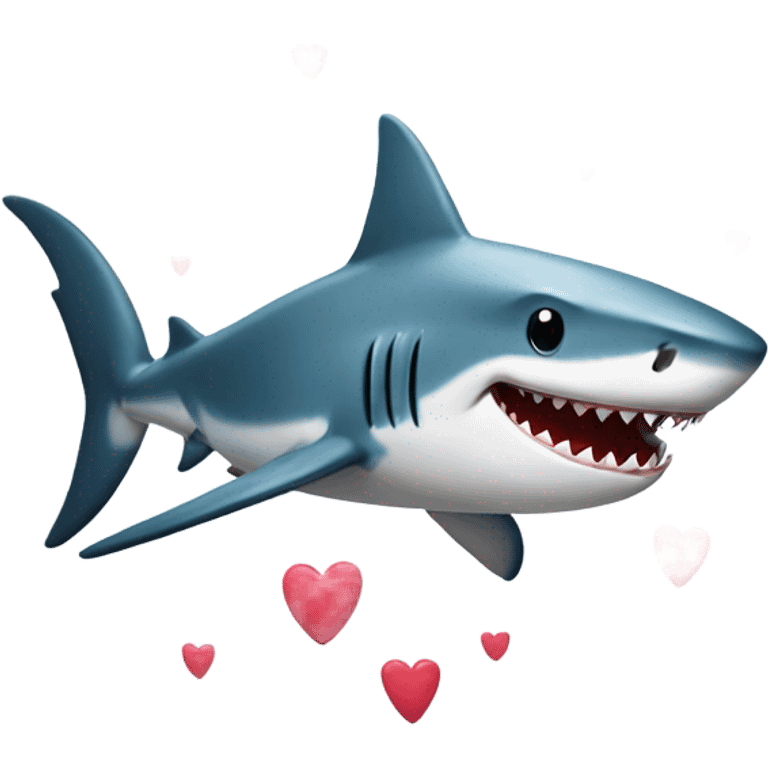 shark with hearts emoji