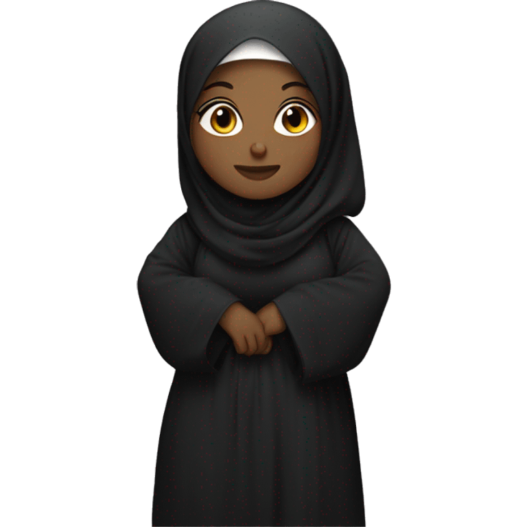 Black Chubby Hijabi in abaya emoji