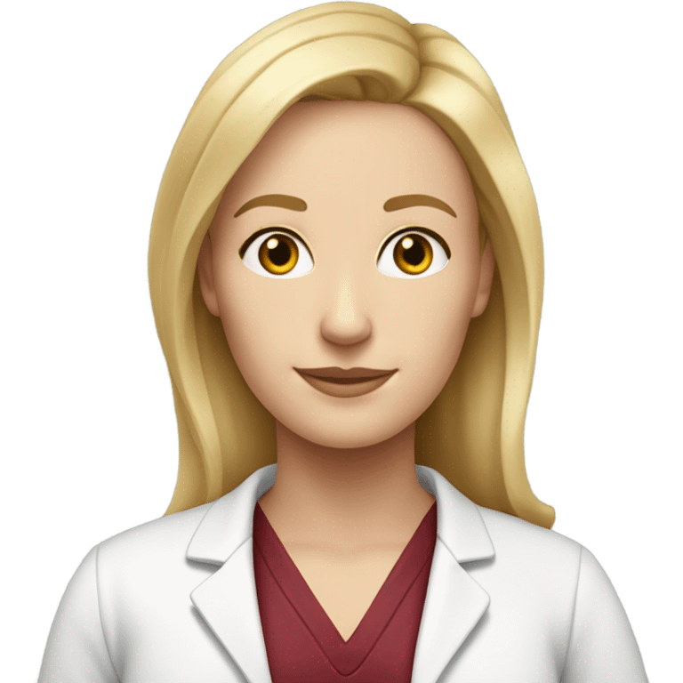 harvard physician white woman blonde hair head, neck and upper chest emoji