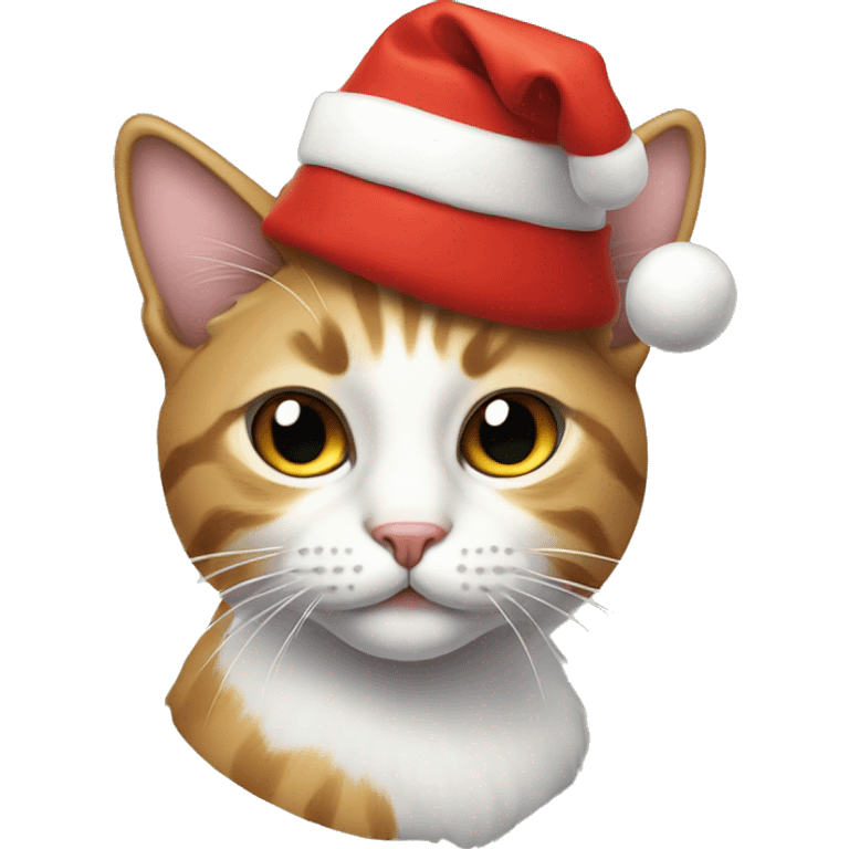 Cat with Christmas hat emoji