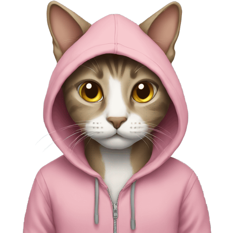 Cat with hoodie emoji